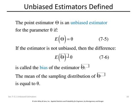7.5: Best Unbiased Estimators .